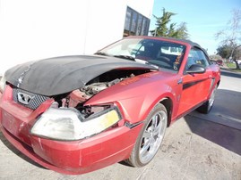 2000 FORD MUSTANG BASE BURGUNDY CONVERTABLE 3.8L AT F19053